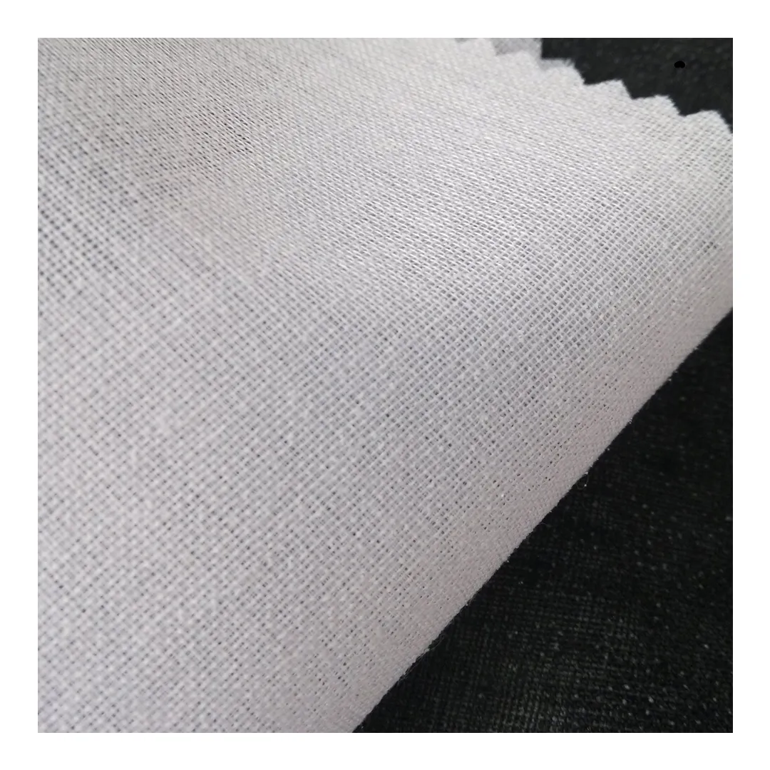 Yüksek kaliteli 100% pamuk dokuma yapışkan tela gömlek yaka için