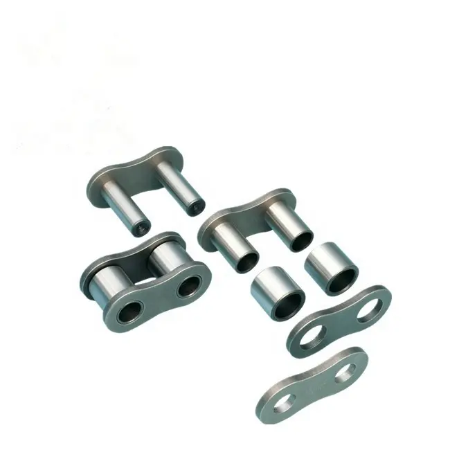 Roller chain connecting link with open sprin clips CL OL