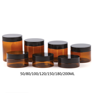 Frascos <span class=keywords><strong>de</strong></span> plástico con tapa para <span class=keywords><strong>pintura</strong></span>, color ámbar, negro, vacío, lateral recto, 50g, 80g, 100g, 120g, 150g, 180g, 200g, boca ancha, venta al por mayor - Product Image 4