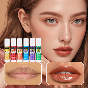 MEIDIAN 6 pièces Fruit Cute Lip Balm Baume à <span class=keywords><strong>l</strong></span>èvres hydratant aromatisé dans une boîte Vente en gros Autres produits de beauté et de soins personnels - Product Image 4