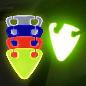 <span class=keywords><strong>Carte</strong></span> de sécurité réfléchissante pour vélo à haute luminosité avec avertissement nocturne, installation facile, matériau PVC, marque Angbow, multicolore, 7x6cm - Product Image 1