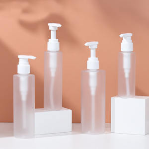 LZ Pack 3,3 oz 5oz 6,7 oz 10oz 16,7 oz PET blanco a botella de Aceite Corporal Etiqueta Privada botella de loción corporal vacía esmerilada con bomba - Product Image 4