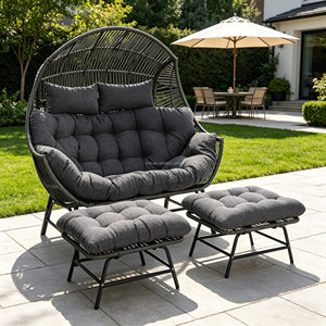 Silla Mecedora <span class=keywords><strong>de</strong></span> Ratán PE para Exteriores, Venta Caliente <span class=keywords><strong>de</strong></span> Fábrica, Muebles Modernos <span class=keywords><strong>de</strong></span> Mimbre para Ocio en Villas, Hoteles y Jardines, Silla Cómoda y Económica - Product Image 5