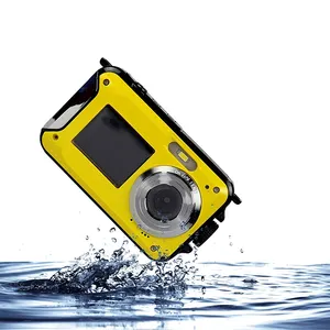 Beste Original zwei Bildschirme Selfie Camcorder Outdoor Sport Cam wasserdicht 48 MP 10 Fuß Unterwasserkamera für Schwimmen