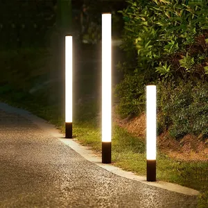 Lampada da giardino con bastone fluorescente luce da giardino impermeabile a luce di palo in acrilico per esterni con dissuasore per esterni