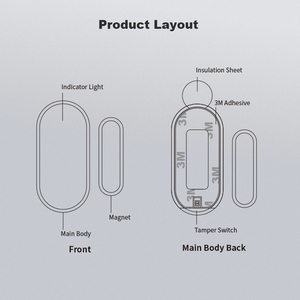 Không thấm nước cửa <span class=keywords><strong>Bluetooth</strong></span> Báo động từ đèn hiệu cảm biến IOT cửa sổ không dây cảm biến với SDK - Product Image 6