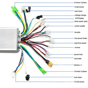 Ổ Đĩa Kép Không Chổi Than Điều Khiển Động Cơ 36V 48V <span class=keywords><strong>60V</strong></span> 250W 350W 450W 500W BLDC Điều Khiển Động Cơ Cho Điện Đi Kart Xe Tay Ga Ebike - Product Image 2