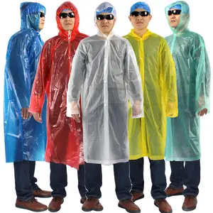 Draagbare Wegwerp Poncho Regenjassen Voor Mannen Vrouwen Regen Poncho Emergency Visser Regenjas