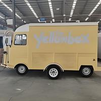 Remolque de Comida Eléctrico Retro Personalizado Citroën con Dispensador de Bebidas Comercial para el Mercado Navideño