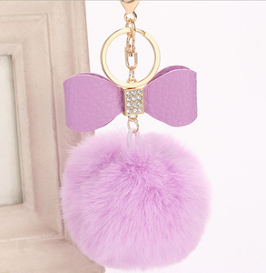Pom Pom Keychain Fluffy Bóng <span class=keywords><strong>Key</strong></span> <span class=keywords><strong>Chain</strong></span> Faux Fur Bóng Dây Móc Khóa Cho Cô Gái Phụ Nữ - Product Image 2