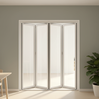 Fenêtres pliantes insonorisées en alliage d'aluminium à double vitrage, design moderne personnalisé, horizontales, isolation thermique pour