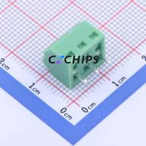 KF127S-3.81-3P Screw Terminal Block Through hole Component (THT),P=3.81mm Connector 1x3P 3.81mm Green Through Hole - Product Image 2