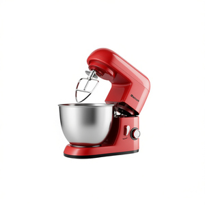 Batidora Eléctrica de Alimentos con Cabezal Inclinable, 550 W, Tazón de Acero Inoxidable de 4.3 Qt, Roja, para Mezclar Alimentos - Product Image 1