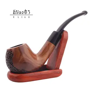 Eliao Factory Direct Green Sandalwood Carving Pipe Smoking High Grade Wooden Smoking Pipe Superior Wholesale Pipes For Smoking