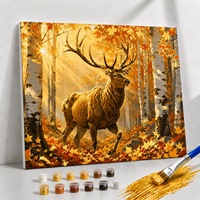 Peintures dorées Paintboy – Peinture par numéros sur toile tendue pour animaux – Décoration murale moderne pour hall d'hôtel