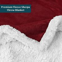 Couverture de canapé réversible en peluche tricotée douce pour homme et femme, housse de canapé confortable en hiver, Sherpa rouge bordeaux, 50x60 pouces