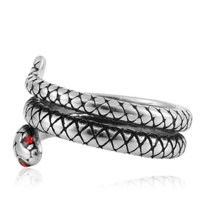 yunnique <b>Titanium</b> Steel Snake <b>Ring</b> Open Design Unisex Jewelry Gift Fashion Animal Zodiac Style FY280211 - Product Image 4