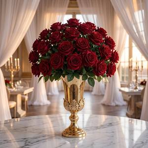 Rose artificielle en velours de qualité supérieure, toucher réel, tige unique, grande taille, pour centres de table de mariage, décoration de maison de luxe, vente en gros - Product Image 1