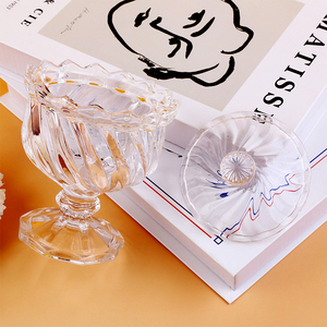 Modern Simple Transparent Glass Sugar Jar Preserved Fruit <strong>Snack</strong> Nut <strong>Storage</strong> Jar Wedding Candy Cup Wholesale - Product Image 5