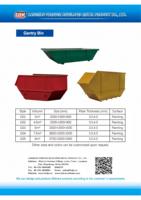 Bac de triage personnalisé |   Bac à déchets de construction en acier Q235/Q355 |   Options de couleur/logo/taille