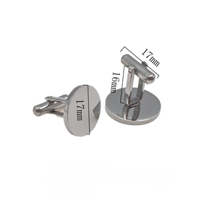 All'ingrosso moda Custom in acciaio inox rotondo specchio brunito disegni da uomo camicia <span class=keywords><strong>gemelli</strong></span> <span class=keywords><strong>gioielli</strong></span> - Product Image 3