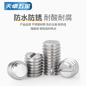 Vis sans tête fendue à extrémité plate Tianzhuo en acier inoxydable 304 M1.6 M2 M3 M4 M5 M6 M10 pour connexion et fixation - Product Image 4