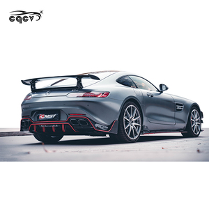 Pare-chocs de voiture pour <span class=keywords><strong>Mercedes</strong></span> Benz AMG <span class=keywords><strong>GT</strong></span>, mise à niveau au kit de carrosserie, série noire, 4 pièces - Product Image 6