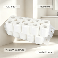 Papier toilette personnalisé en rouleau standard, 2/3 plis, gaufré, jetable, biodégradable, en pâte de bois vierge