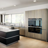 Kit complet d'armoires de cuisine personnalisées Prima, imperméables et de qualité supérieure, pour la rénovation résidentielle de maisons de plage