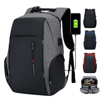 Sac à dos pour ordinateur portable, personnalisé avec logo, tendance, simple, imperméable, avec compartiment USB, pour voyages d'affaires, pour hommes