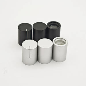 Múltiples modelos negro plata aluminio Push Fit potenciómetro Swith codificador perilla de Control de volumen para dientes Spline y ejes D - Product Image 2