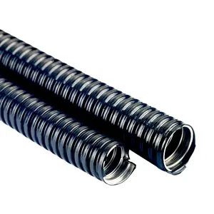 Conduit Flexible GI enduit de PVC d'usine, acier inoxydable, liquide étanche, tuyau Flexible électrique galvanisé