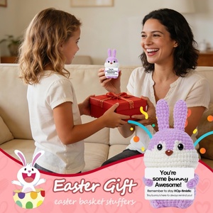 ของขวัญกระต่ายถักไหมพรมแฮนด์เมด ตกแต่งโต๊ะทำงาน สร้างแรงบันดาลใจ ให้กำลังใจ แสดงความรัก สำหรับลูกสาว ลูกชาย เพื่อน - Product Image 5