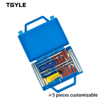 Kit d'outils de réparation automobile et de réparation de pneus, poignée en métal, super résistance, réparation d'urgence rapide, boîte de rangement pour pneus à vide