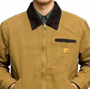 Vêtements de travail pour voiture, <span class=keywords><strong>polo</strong></span> en toile épaisse de haute qualité, poche avant, col rabattu, fermeture éclair pour homme, avec logo - Product Image 4