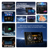 Reproductor Inteligente con IA para Coche 2 Din 9/10 Pulgadas Android Estéreo RAM ROM Bt FM Procesador de Señal Digital Radio para Multimedia de Vídeo de Coche