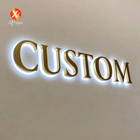 Enseigne lumineuse LED 3D en métal personnalisée, étanche IP65, pour publicité extérieure en vitrine de magasin, dans les centres commerciaux et les hôpitaux