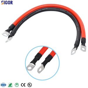 Hochstrom-Kupfer-Batteriekabelbaum 2-6AWG 16-35mm² Verzinnt oder blank, PVC-isoliert für Solarwechselrichter, Automobil-OEM - Product Image 2