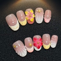 Ongles à presser de haute qualité, couleur unie, nouvelle collection, faits à la main, ongles souples à presser