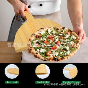 Pala para pizza de madera, tabla semicircular de madera maciza, bandeja universal para uso en la cocina - Product Image 5