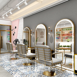 เฟอร์นิเจอร์ร้านทำผม LE Hair Salon Beauty Salon  โต๊ะกระจกตั้งพื้นแบบด้านเดียว/สองด้าน สำหรับย้อมผมร้อนโดยเฉพาะ  กระจก - Product Image 4