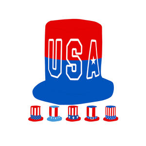 Chapeau de décoration de fête nationale américaine Flagnshow, maquillage, chapeau du 4 juillet, étoile américaine, accessoire en polyester, chapeau du jour de l'indépendance - Product Image 1