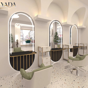 EN STOCK <span class=keywords><strong>Grand</strong></span> <span class=keywords><strong>miroir</strong></span> <span class=keywords><strong>de</strong></span> coiffeur moderne à écran tactile LED mural avec table - Product Image 6