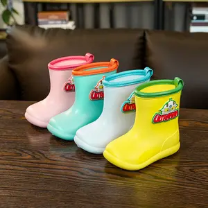 Wassers chuhe Nette Cartoon Kinder Kinder Stiefel Wasserdichte Knöchel Gummistiefel Regens tiefel Für Männer