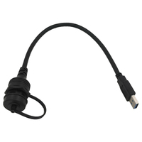 Haute qualité 0.3m PVC gainé USB 3.0 câble d'extension AF à AM étanche 3A charge rapide tresse blindée pour téléphone portable de voiture