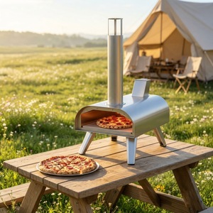 Parrilla Portátil <span class=keywords><strong>de</strong></span> Carbón y Leña para Pizza, <span class=keywords><strong>de</strong></span> Acero Inoxidable, para Camping y Exteriores, Precio <span class=keywords><strong>de</strong></span> Fábrica - Product Image 1
