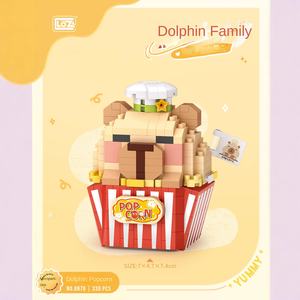 LOZ8875-79 Juego <span class=keywords><strong>de</strong></span> Construcción <span class=keywords><strong>de</strong></span> 350 Piezas, Familia <span class=keywords><strong>de</strong></span> Delfines, Comida, <span class=keywords><strong>Hamburguesa</strong></span>, Plástico, Educativo, Ensamblable, Regalo para Niños - Product Image 4