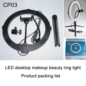 LEDEAST 10.2 LED Dimmable Desk Makeup Beauty <span class=keywords><strong>RingLight</strong></span> avec support de téléphone pour <span class=keywords><strong>iPhone</strong></span> Android Ring Light avec support - Product Image 2