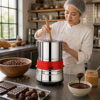 Raffineur de chocolat, mélangeur, broyeur de cacao, machine à broyer à pierres humides en acier inoxydable pour pâte de chocolat, beurre de noix, tahini