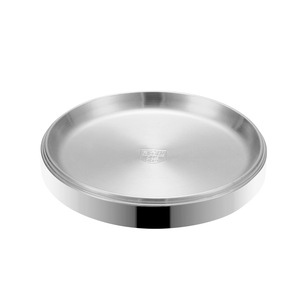 Plateau rond en acier inoxydable 304 de style coréen, épaissi, couleur or, pour hôtel, restaurant, barbecue, plateaux de service - Product Image 2